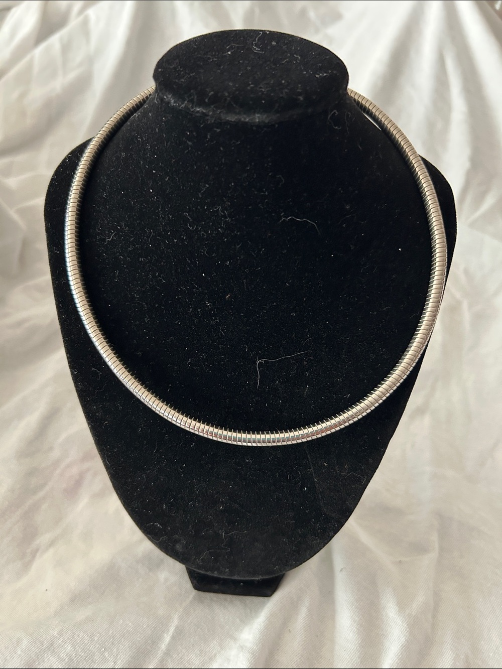 Silver-Tone Ribbed Choker Necklace - Women Jewelry